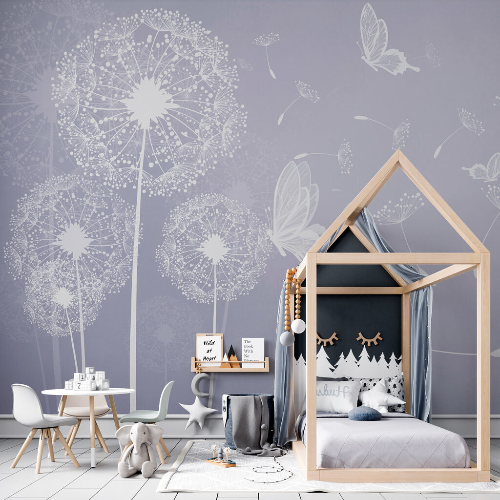Vlinders bij witte pluisbollen — interieur 2