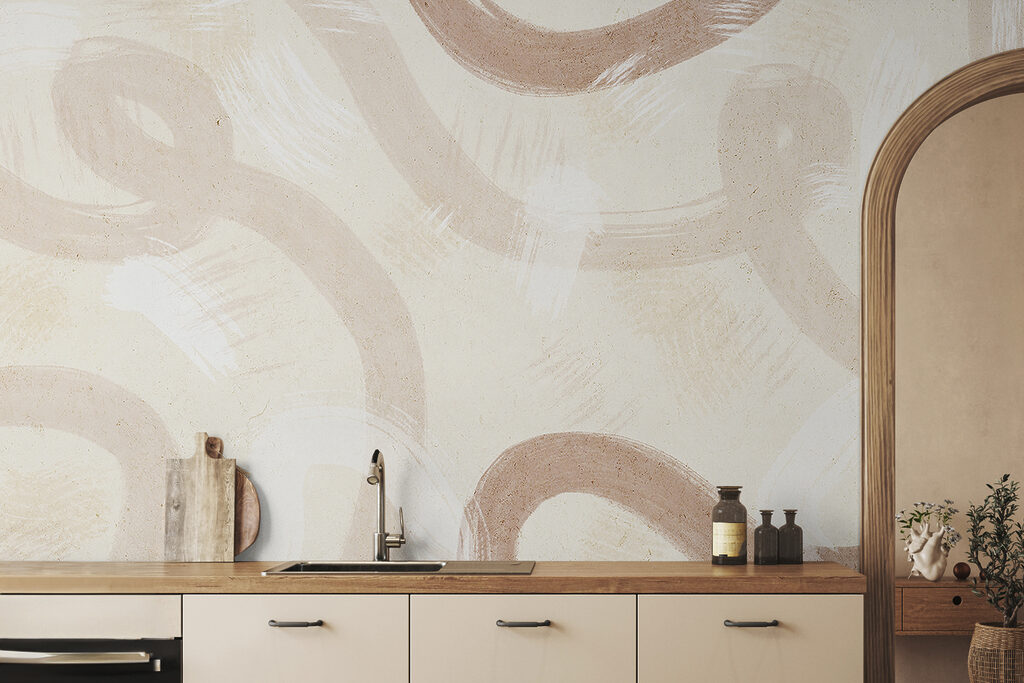 Brede bogen in rozetinten — interieur 1