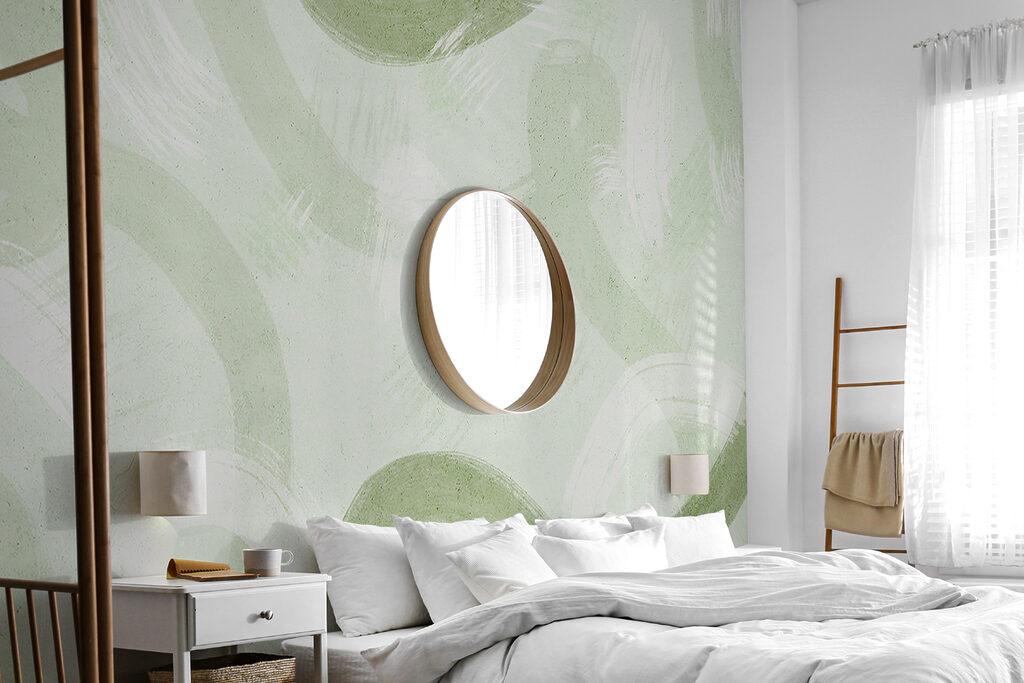 Brede verfkrullen over elkaar — interieur 1