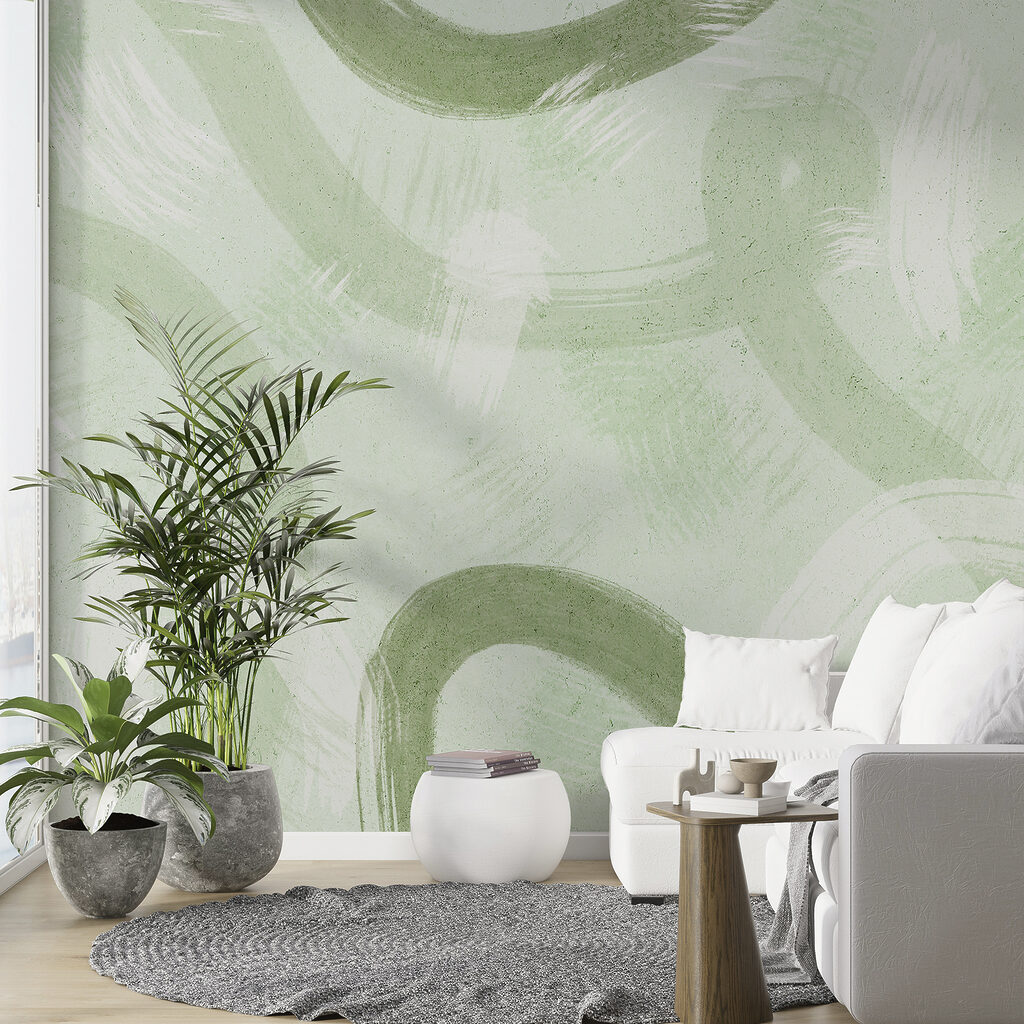 Brede verfkrullen over elkaar — interieur 2