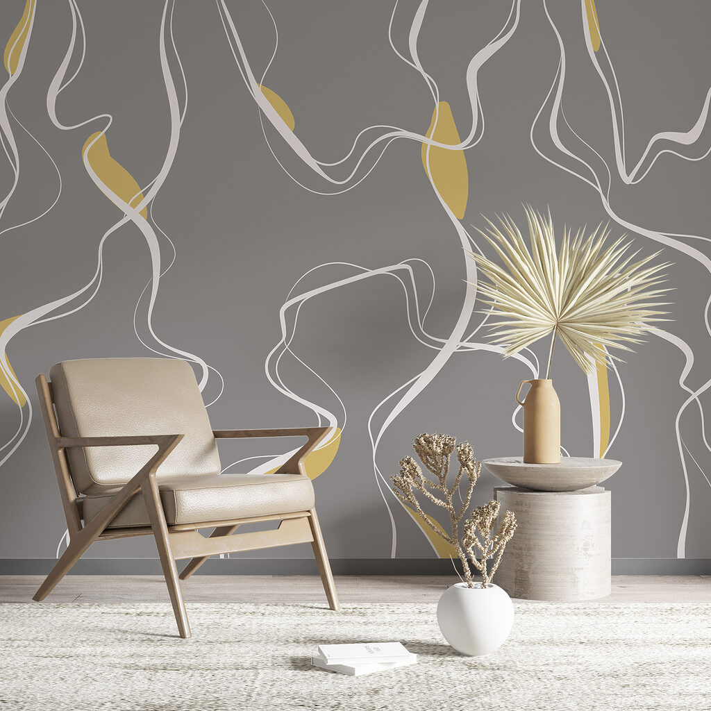 Dunne lijnen met kleurflarden — interieur 2