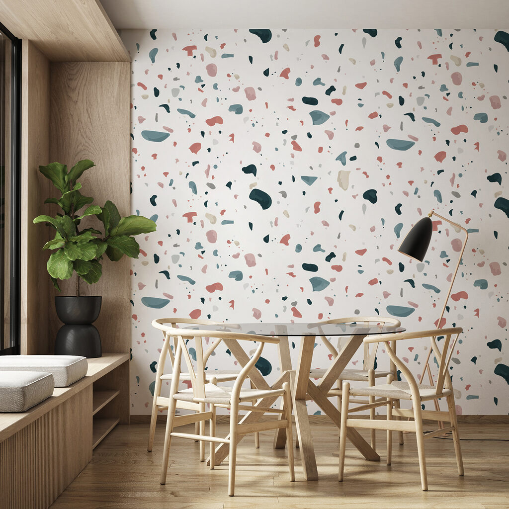 Kleine kleurfragmenten op wit — interieur 2