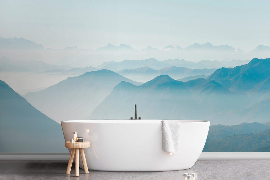 Verre bergruggen in ochtendlicht — interieur 1