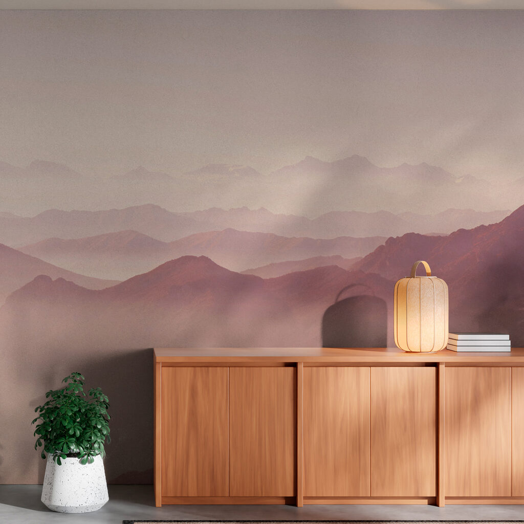Verre bergruggen in ochtendlicht — interieur 2