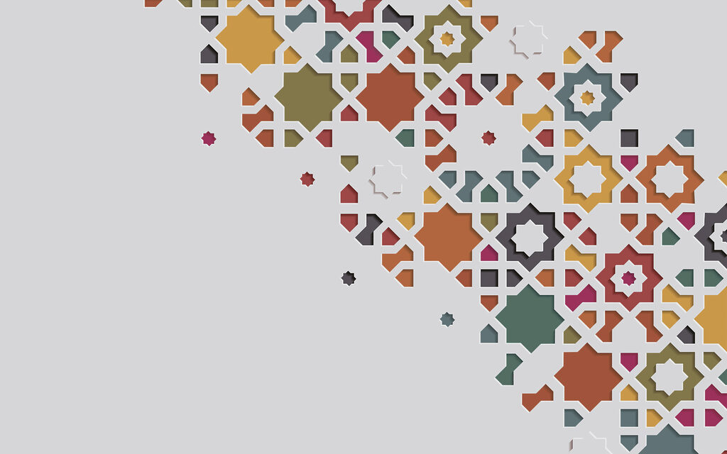 Sterpatroon in warme kleuren — volledig ontwerp