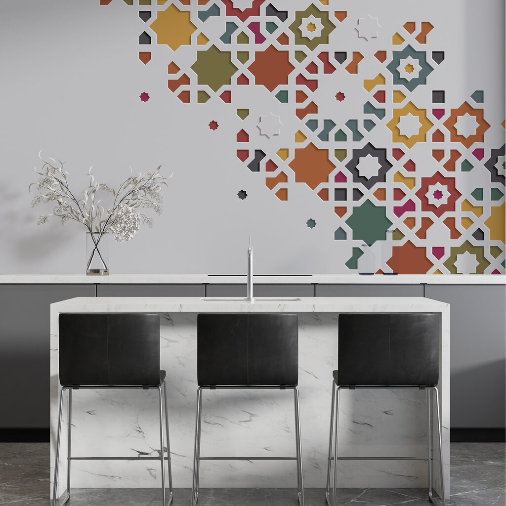 Sterpatroon in warme kleuren — interieur 3