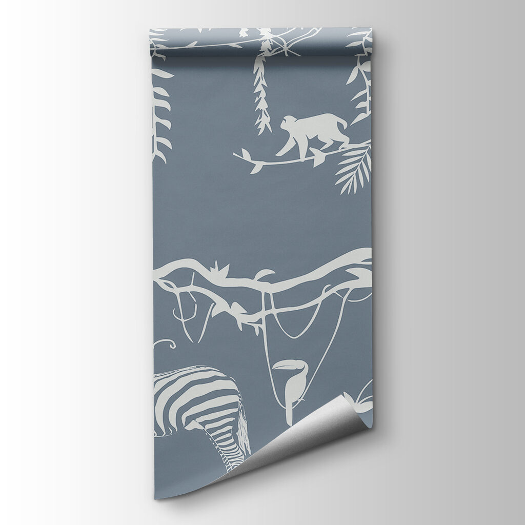 Jungledieren in witte contouren — productweergave
