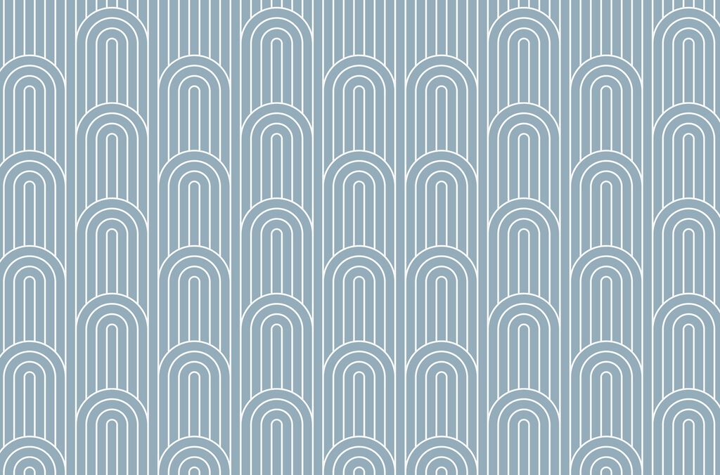 Witte bogen op blauwgrijs — volledig ontwerp