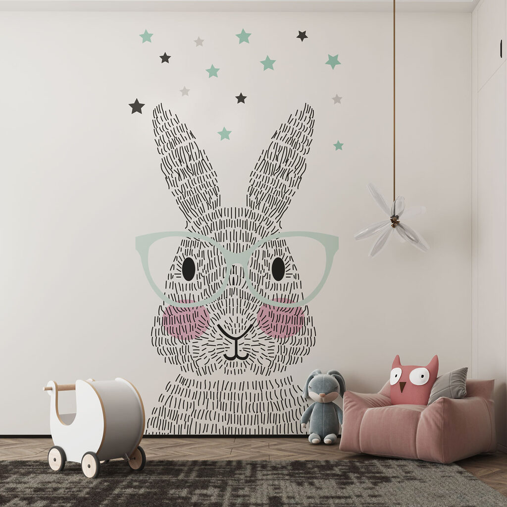 Konijn met een bril — interieur 3