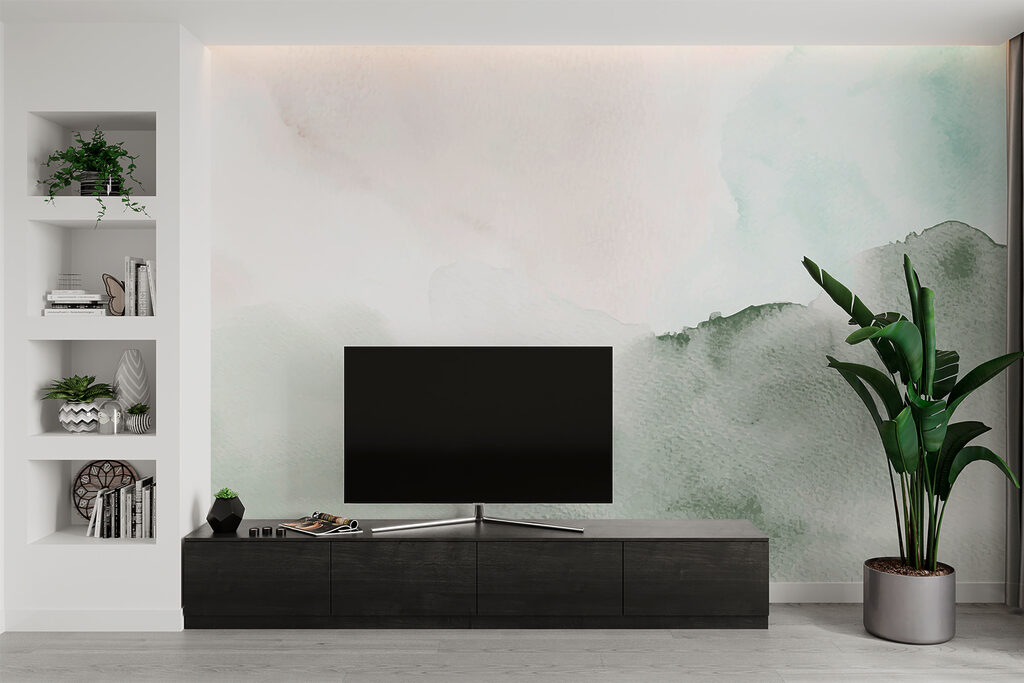 Bleekgroene kleurwolken — interieur 1