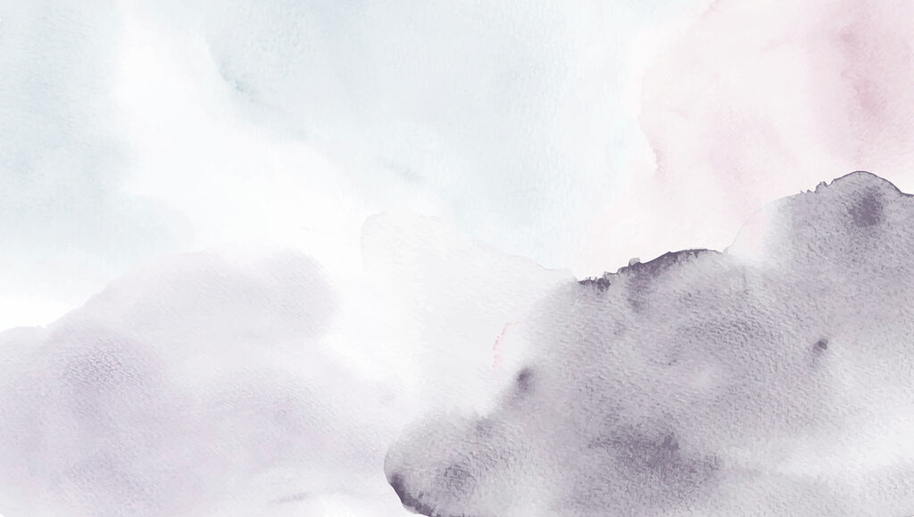 Een aquarelschilderij van een wolk — volledig ontwerp