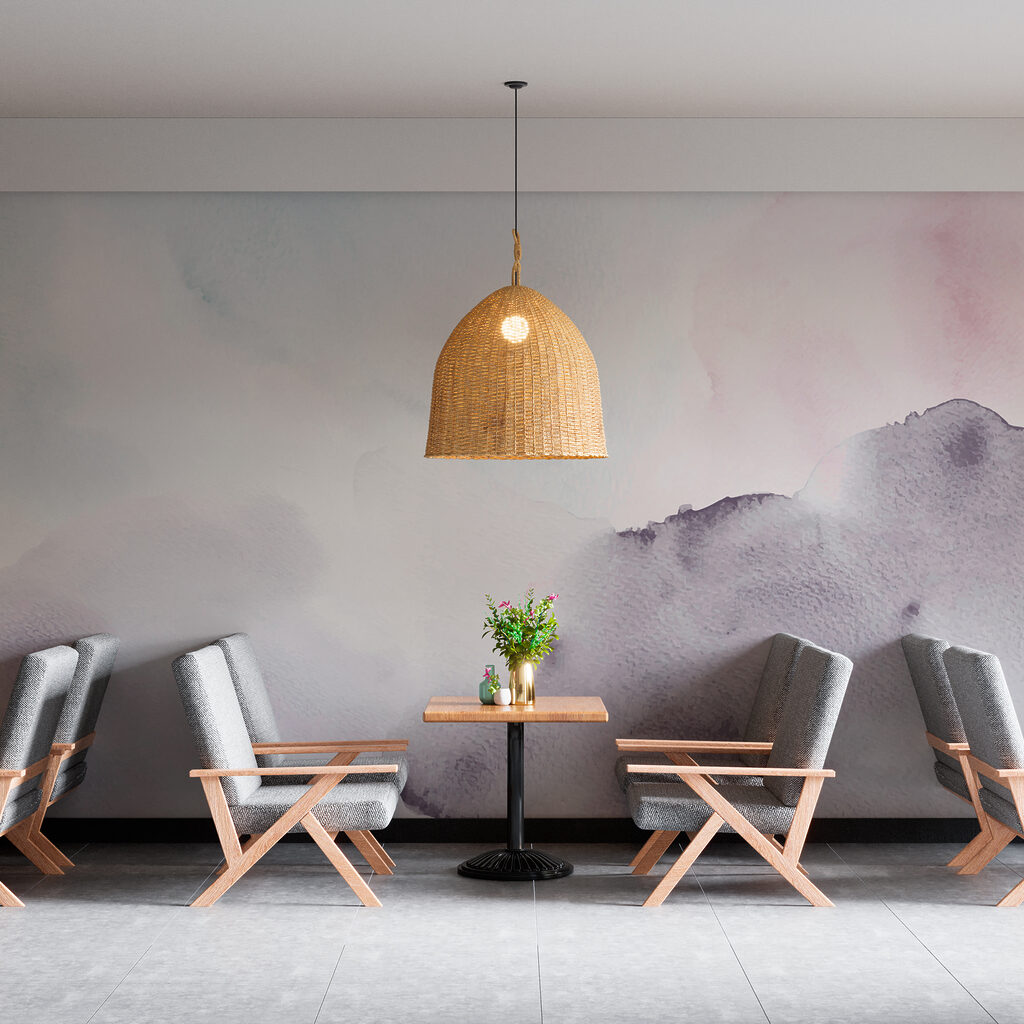 Een aquarelschilderij van een wolk — interieur 2
