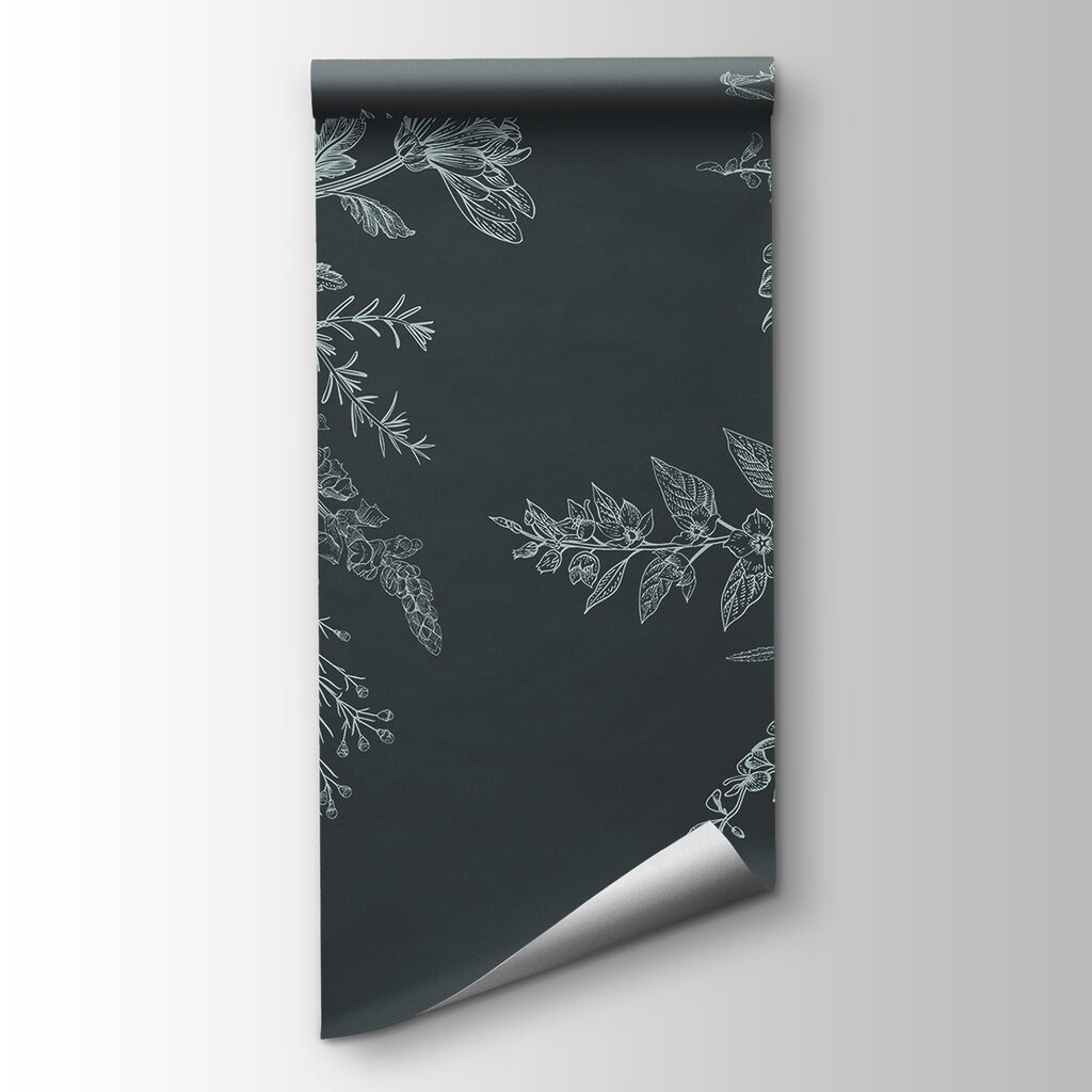 Bloementakken als fijne gravures — productweergave