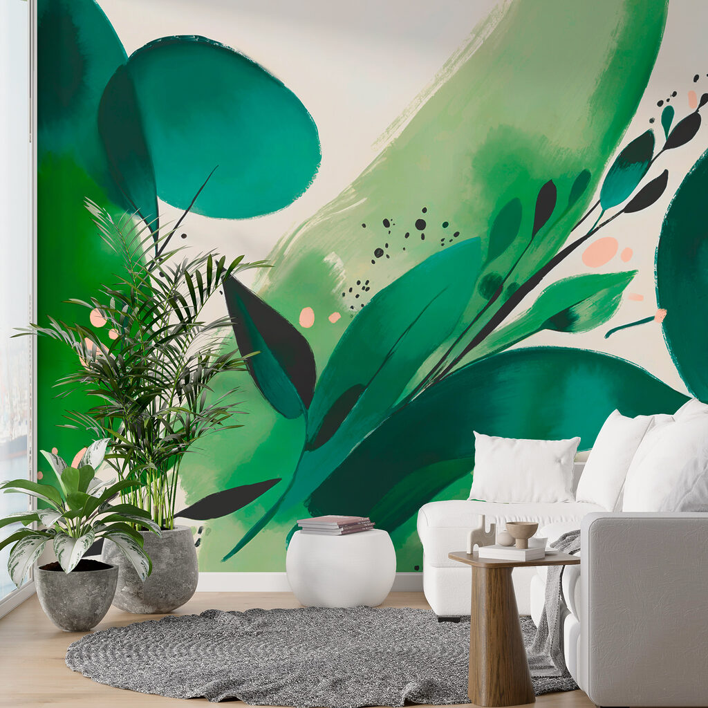 Groene vegen met bladeren — interieur 2