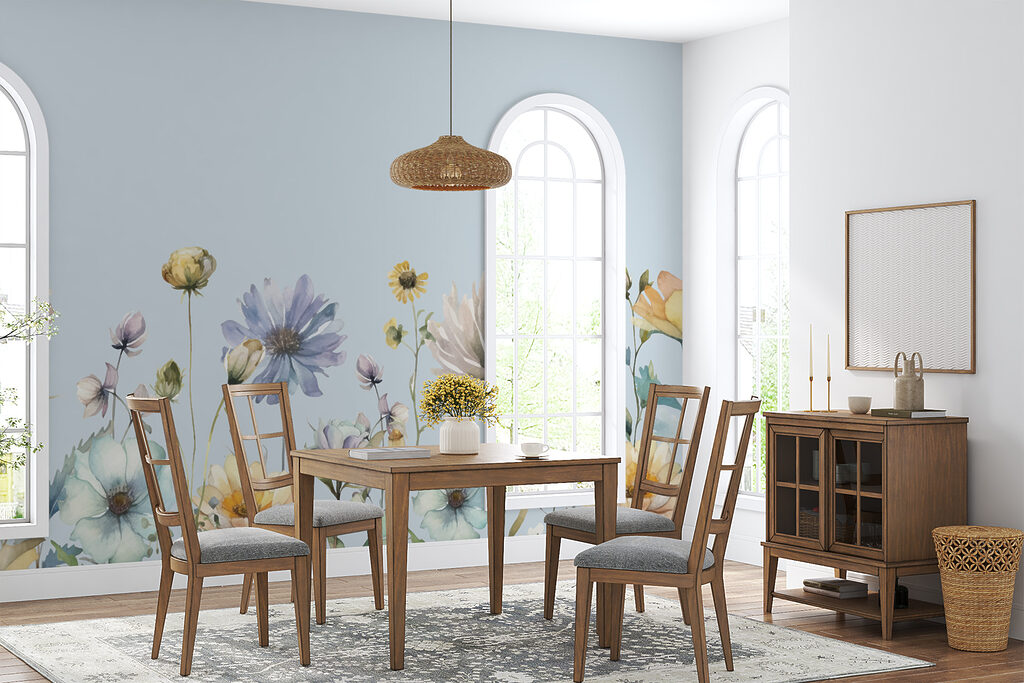 Veldbloemen onder blauwe lucht — interieur 3