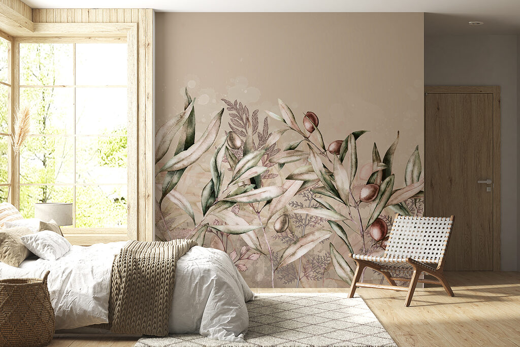 Olijftakken langs een onderrand — interieur 2