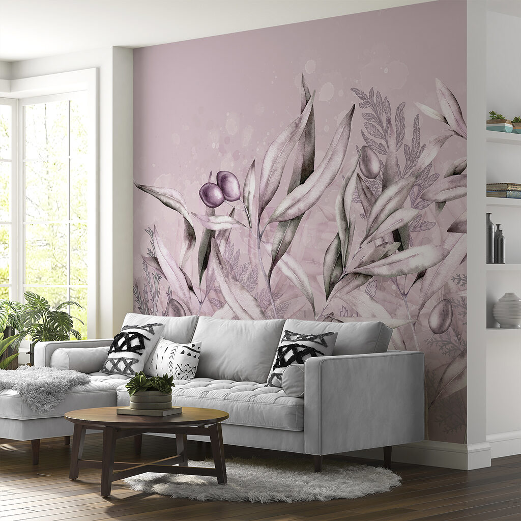 Olijftakken langs een onderrand — interieur 2