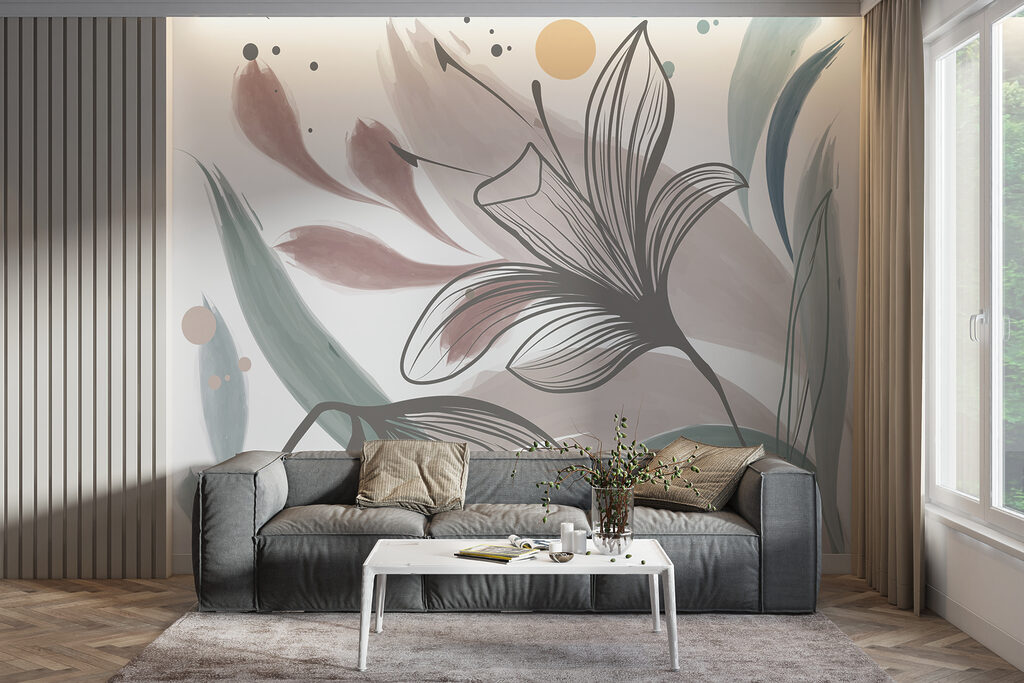 Een tekening van bloemen en bladeren — interieur 3