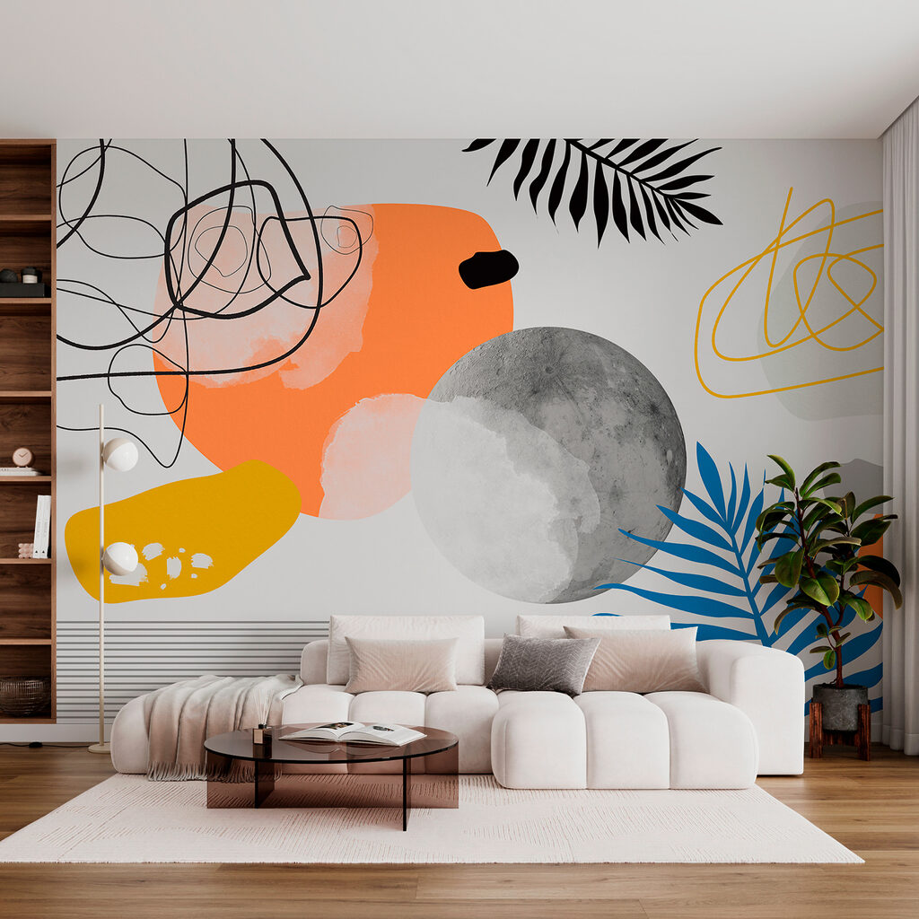 Losse vormen met blauw — interieur 2