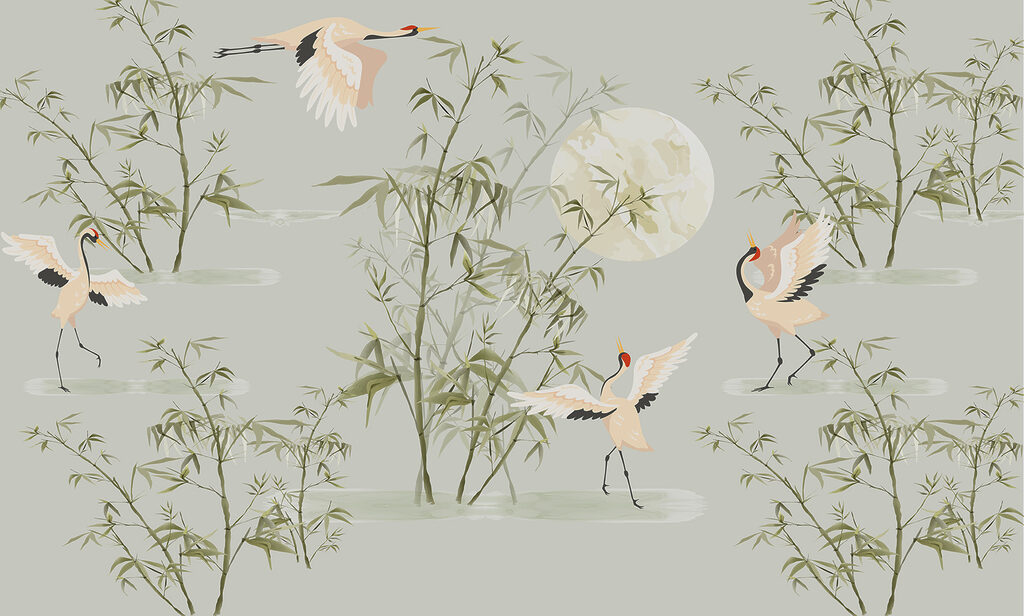 Kraanvogels onder de maan — volledig ontwerp