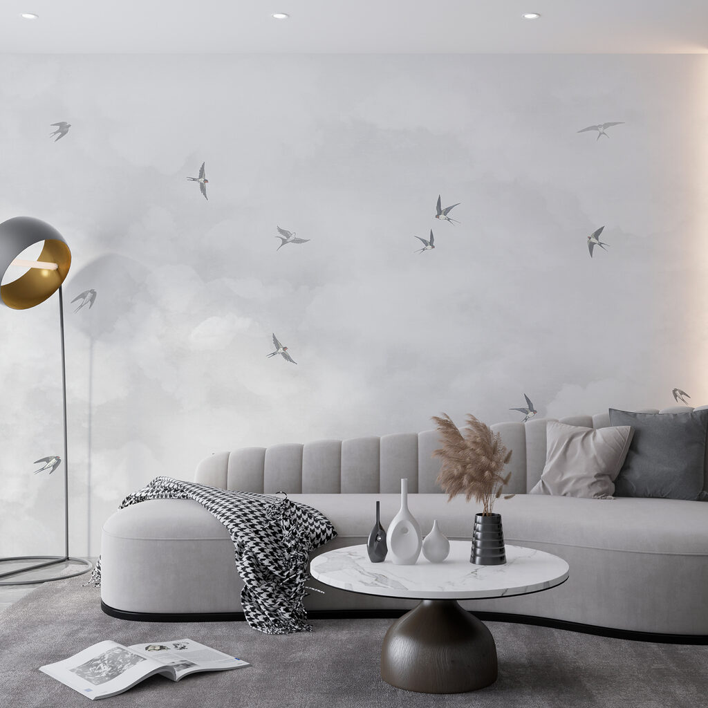Vogels door zachte luchtlagen — interieur 1