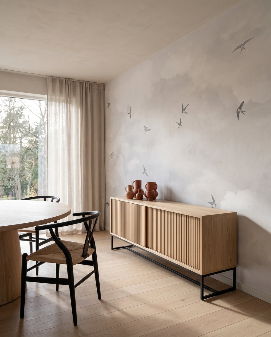 Vogels door zachte luchtlagen — interieur 6