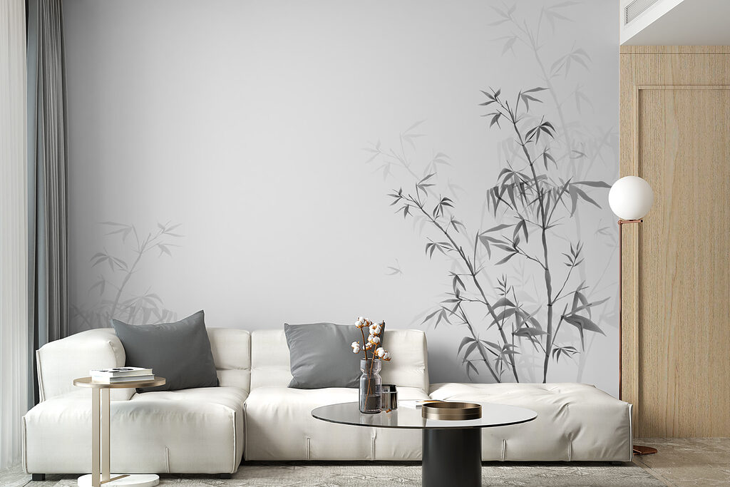 Bamboetakjes in bijna wit — interieur 1