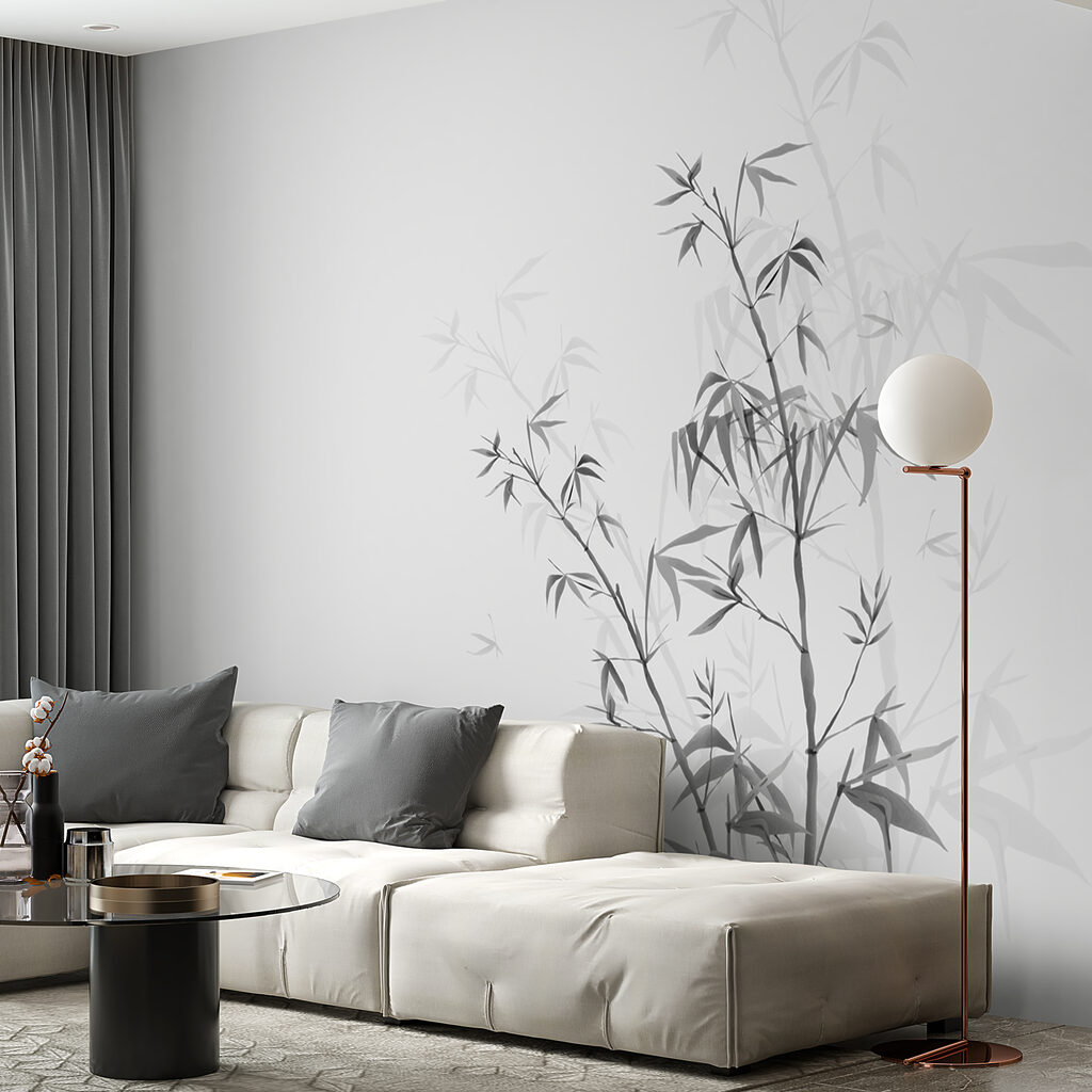 Bamboetakjes in bijna wit — interieur 2