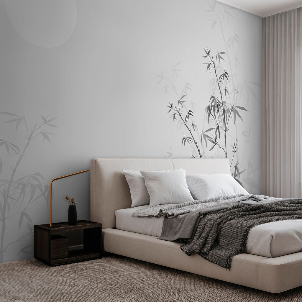Bleke maan naast bamboe — interieur 1