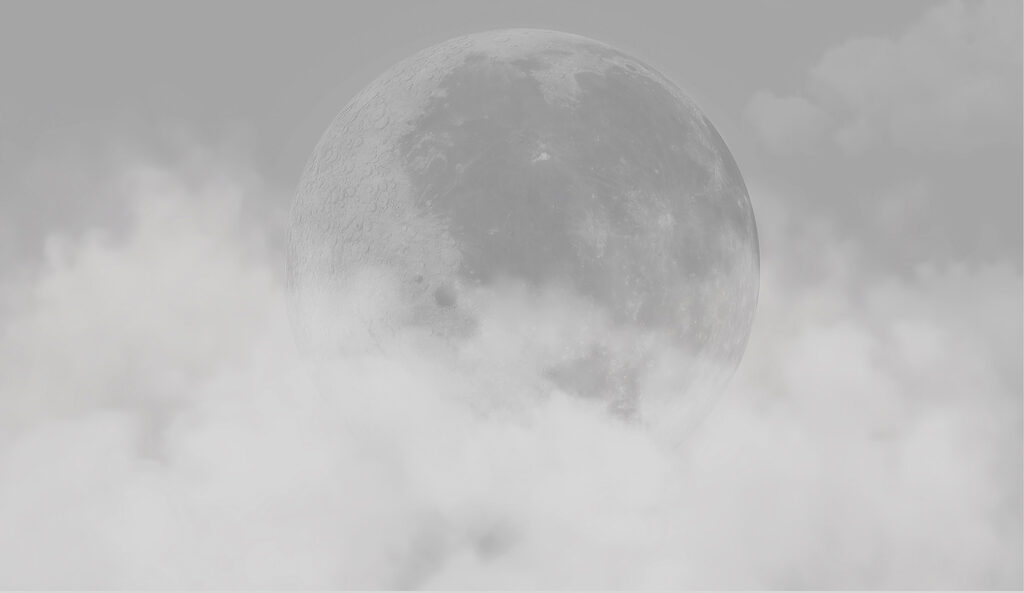 Een maan in de wolken — volledig ontwerp