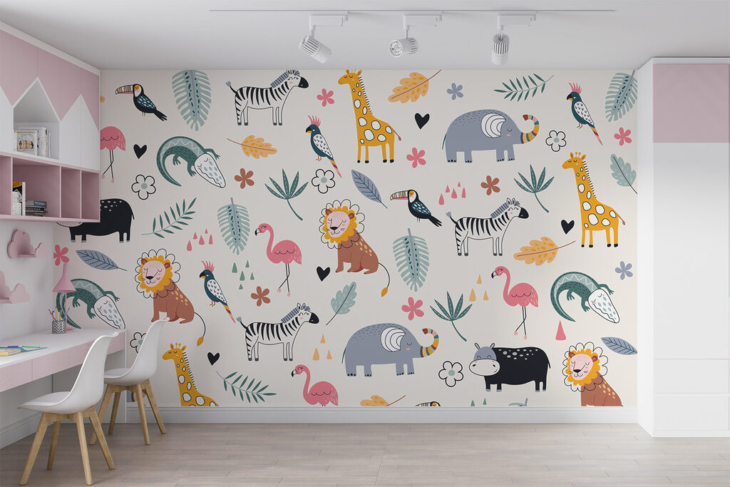 Safaridieren in speels ritme — interieur 1