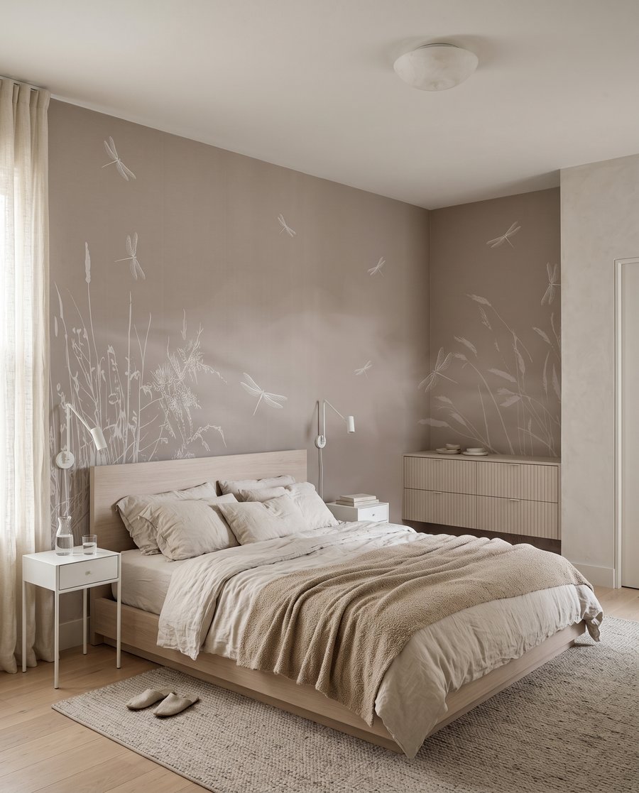 Witte grassen rond verfnevel — interieur 1