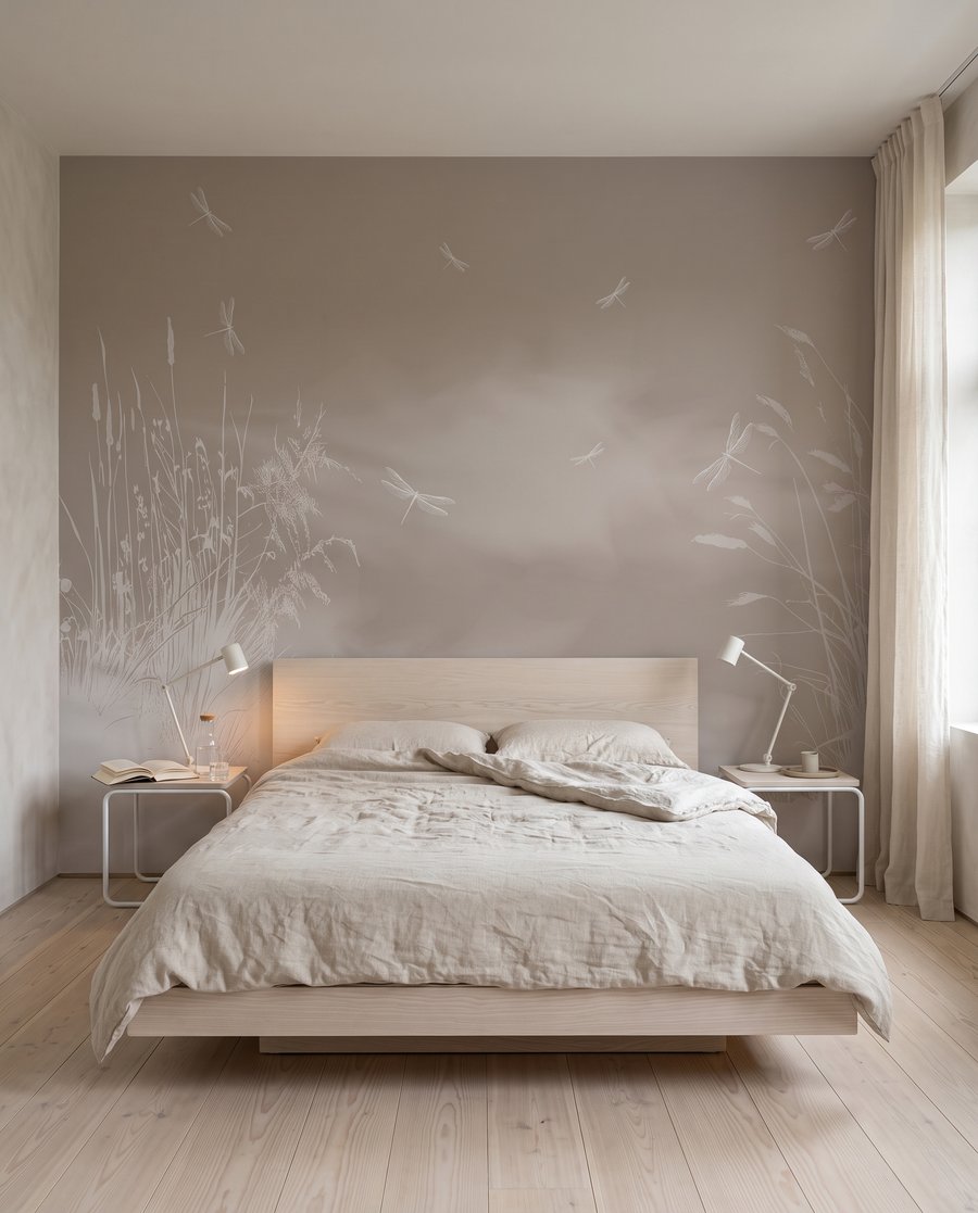 Witte grassen rond verfnevel — interieur 2