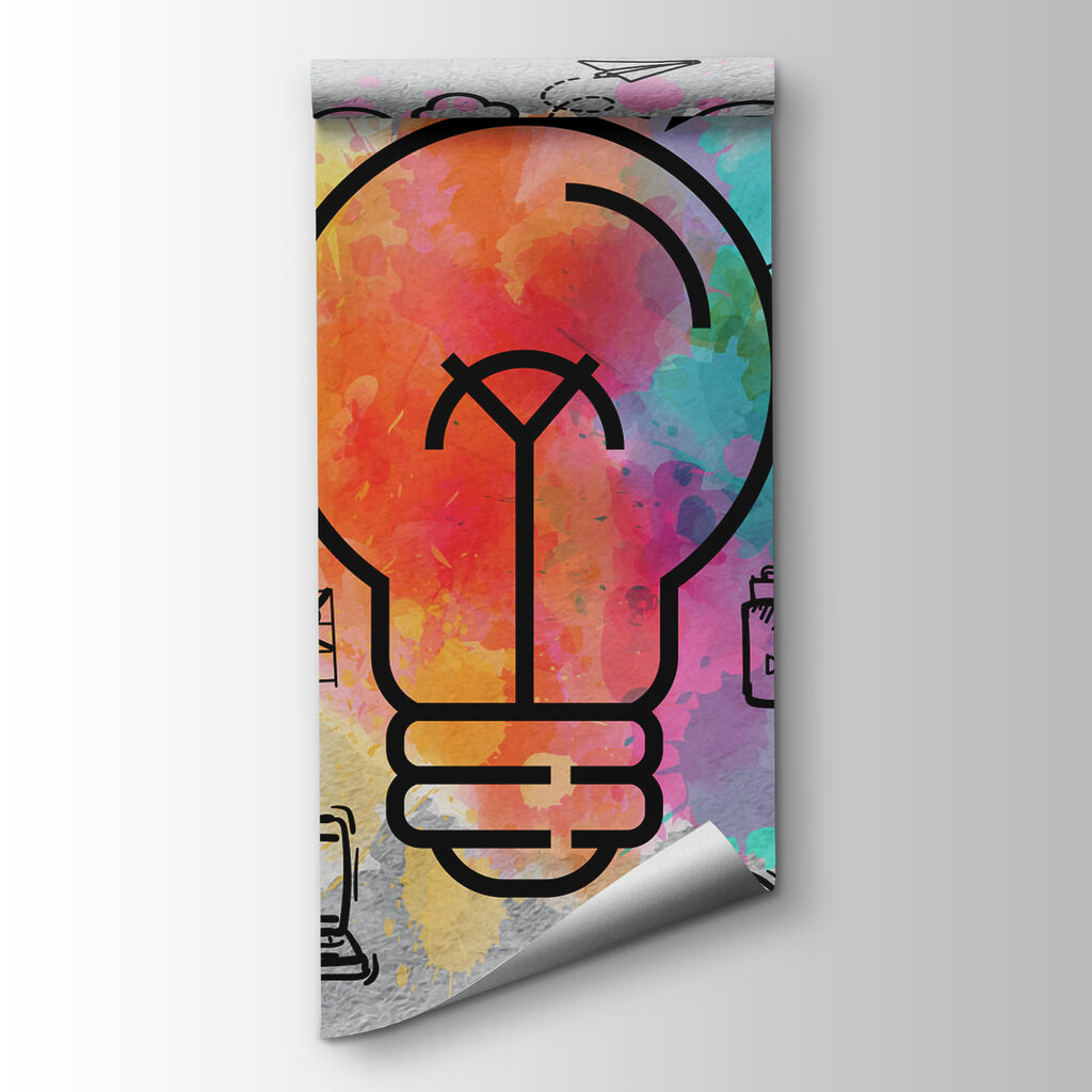 Kleurrijke lamp vol ideeën — productweergave