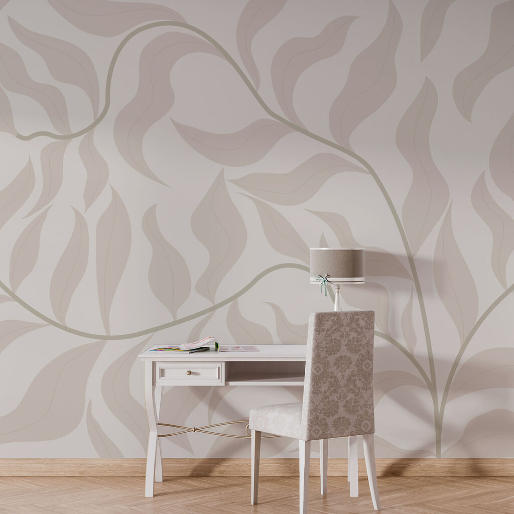 Bladtakken als golvende linten — interieur 1
