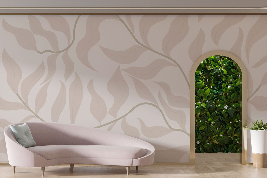 Bladtakken als golvende linten — interieur 2