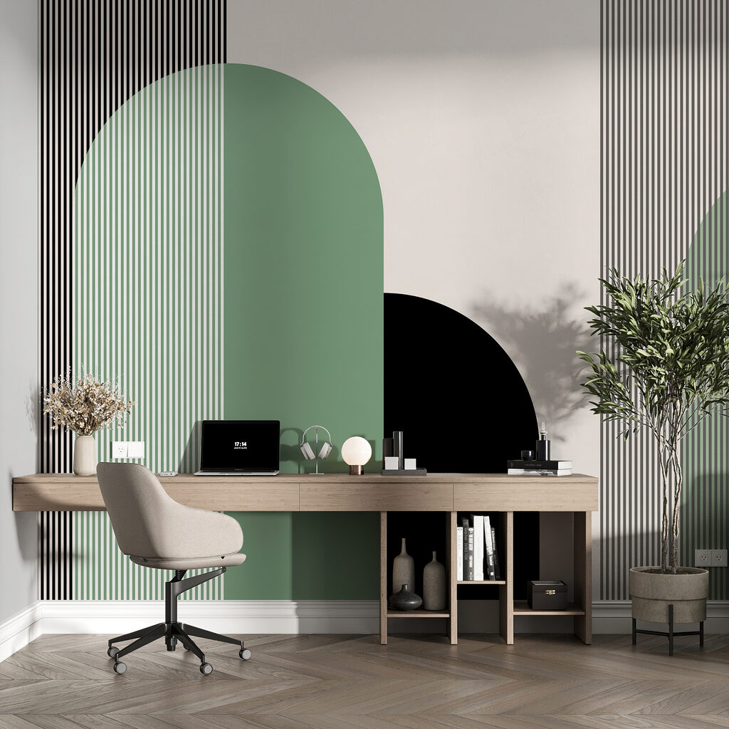 Bogen naast fijne strepen — interieur 2