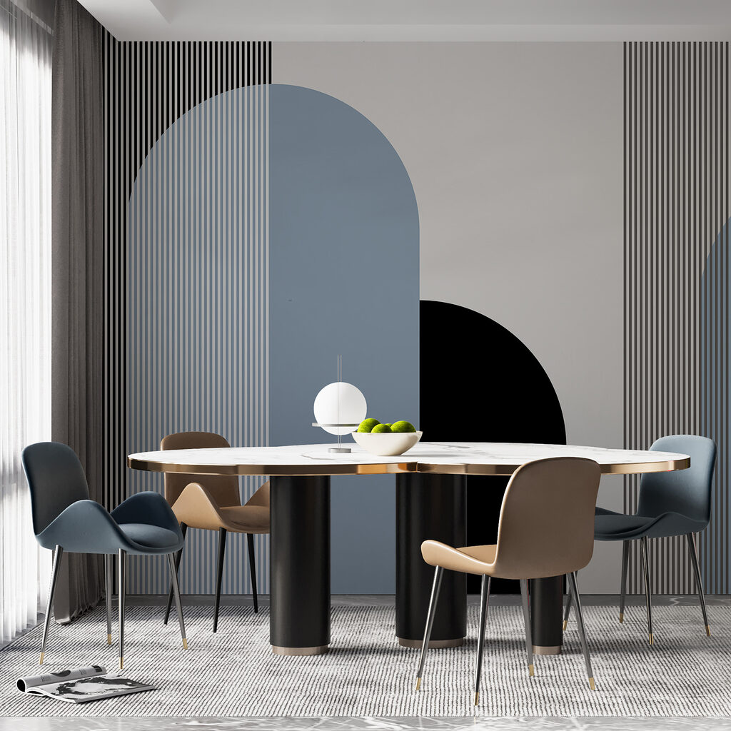 Bogen naast fijne strepen — interieur 2