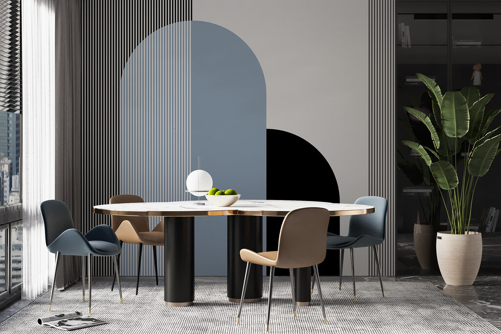 Bogen naast fijne strepen — interieur 3