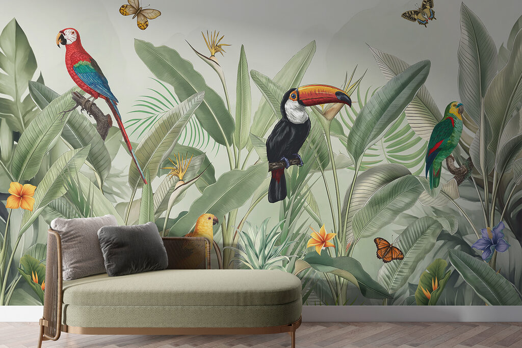 Toekan tussen groene bladeren — interieur 3