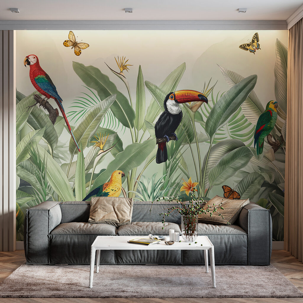 Toekan tussen groene bladeren — interieur 4