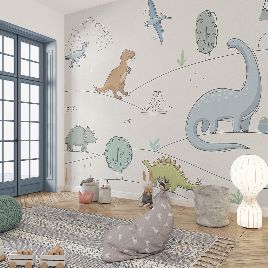 Dinosaurussen in fijne tekencontouren — interieur 3