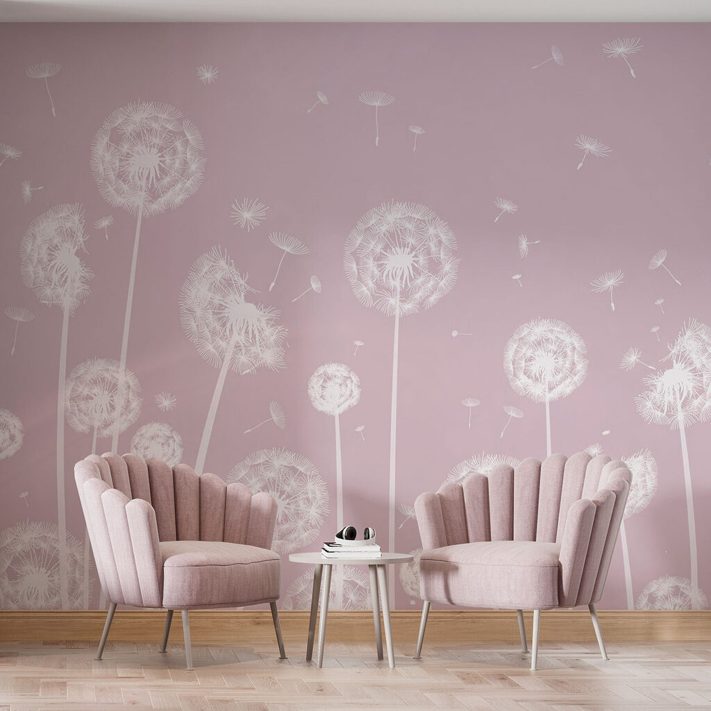 Een witte paardenbloem die door de lucht vliegt — interieur 2