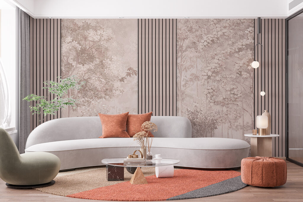 Boslagen tussen slanke latten — interieur 2