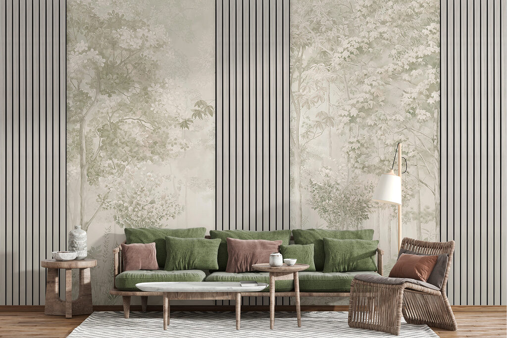Boslagen tussen slanke latten — interieur 2