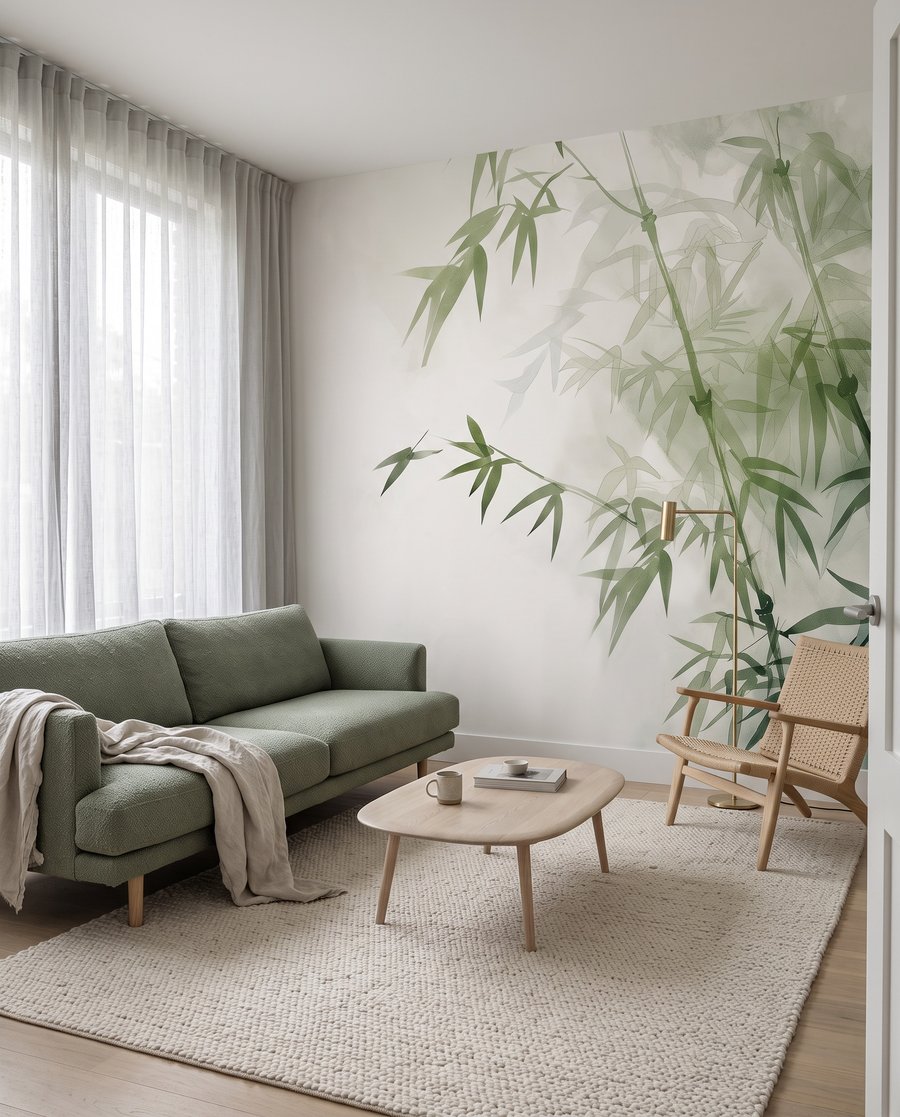 Bamboe langs licht — interieur 3
