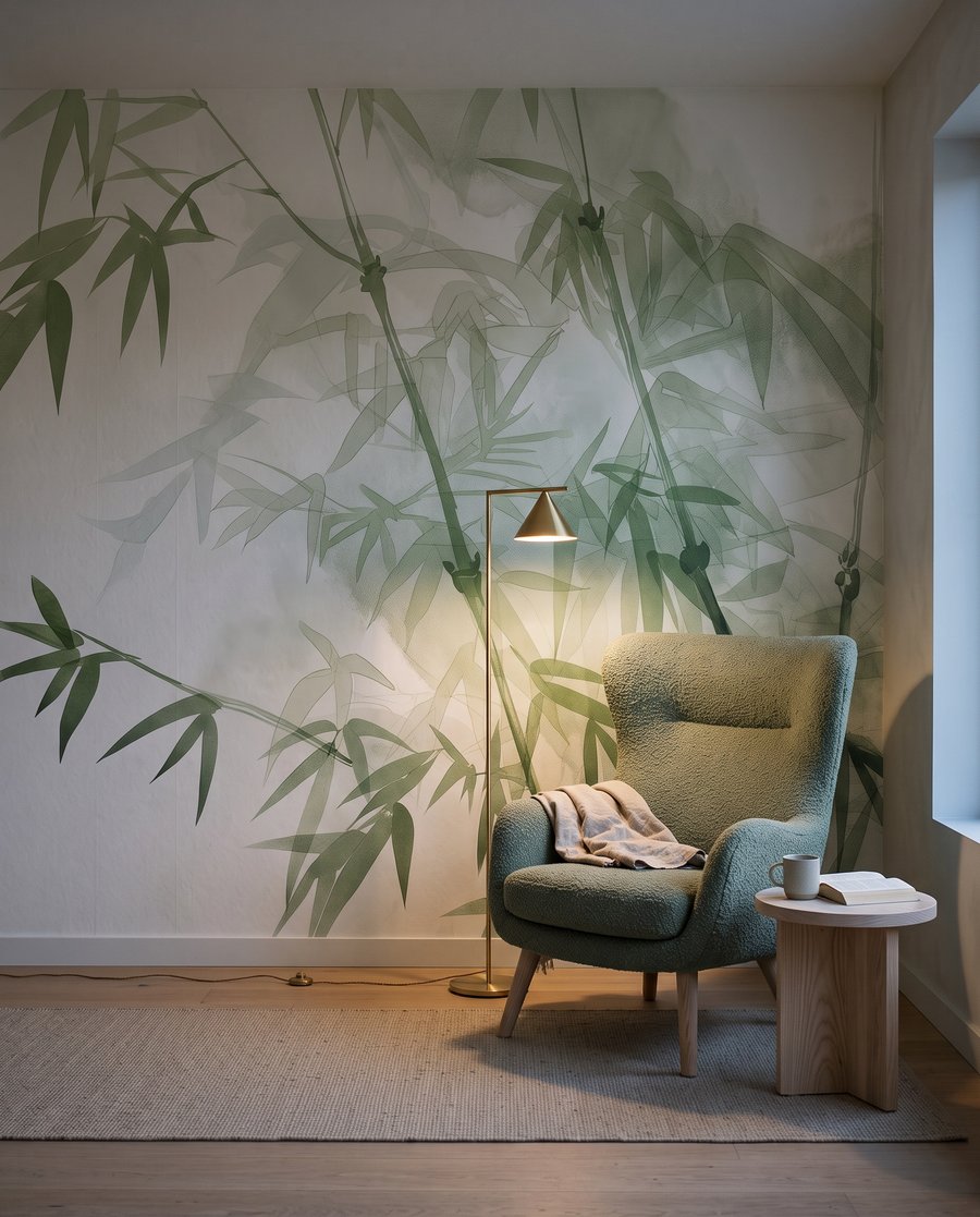 Bamboe langs licht — interieur 4