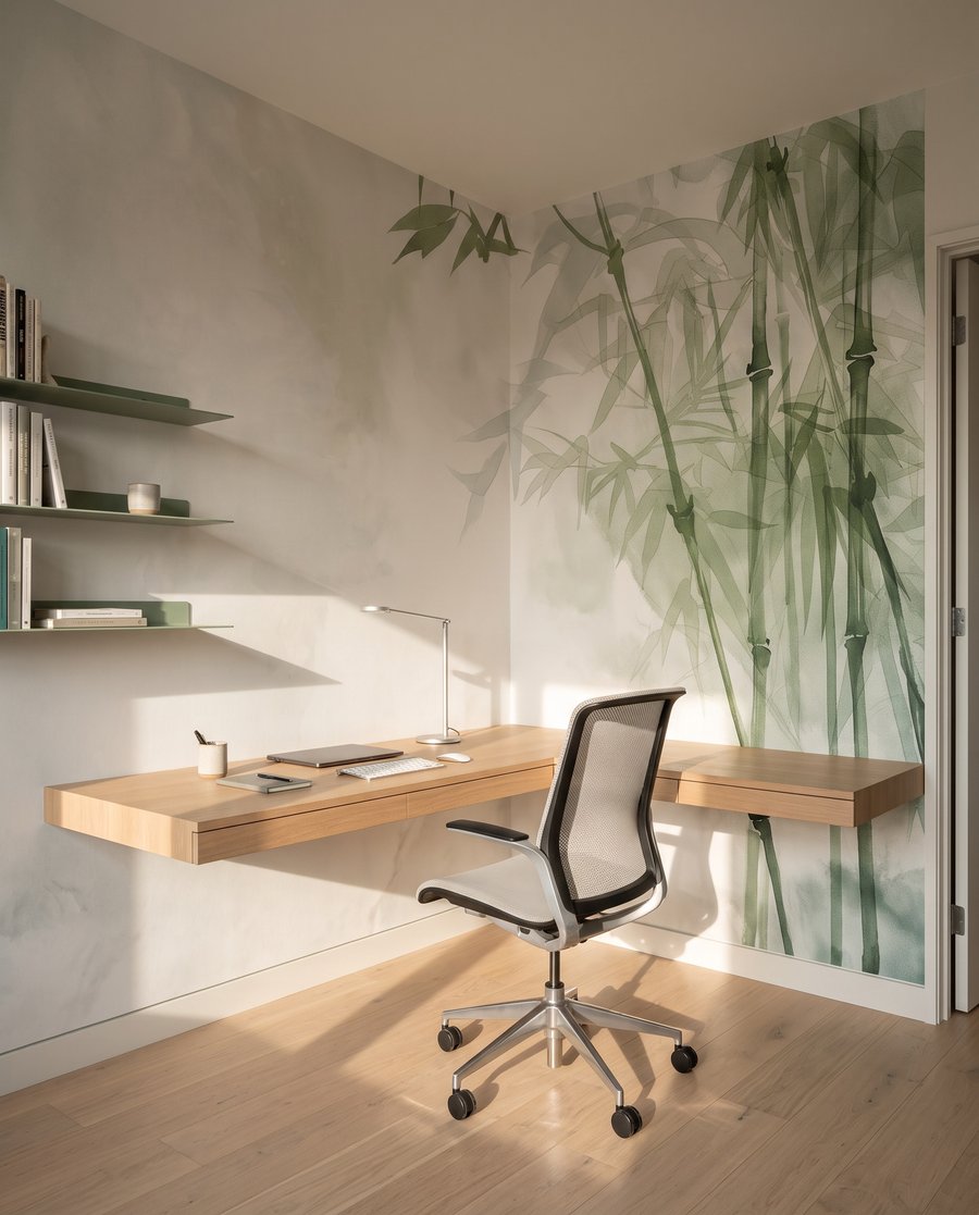 Bamboe langs licht — interieur 5