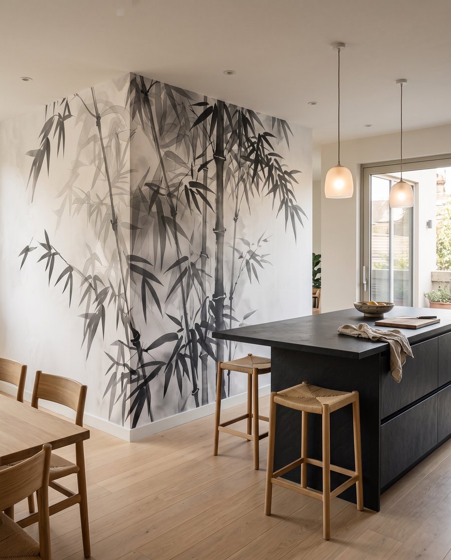 Bamboe langs licht — interieur 4