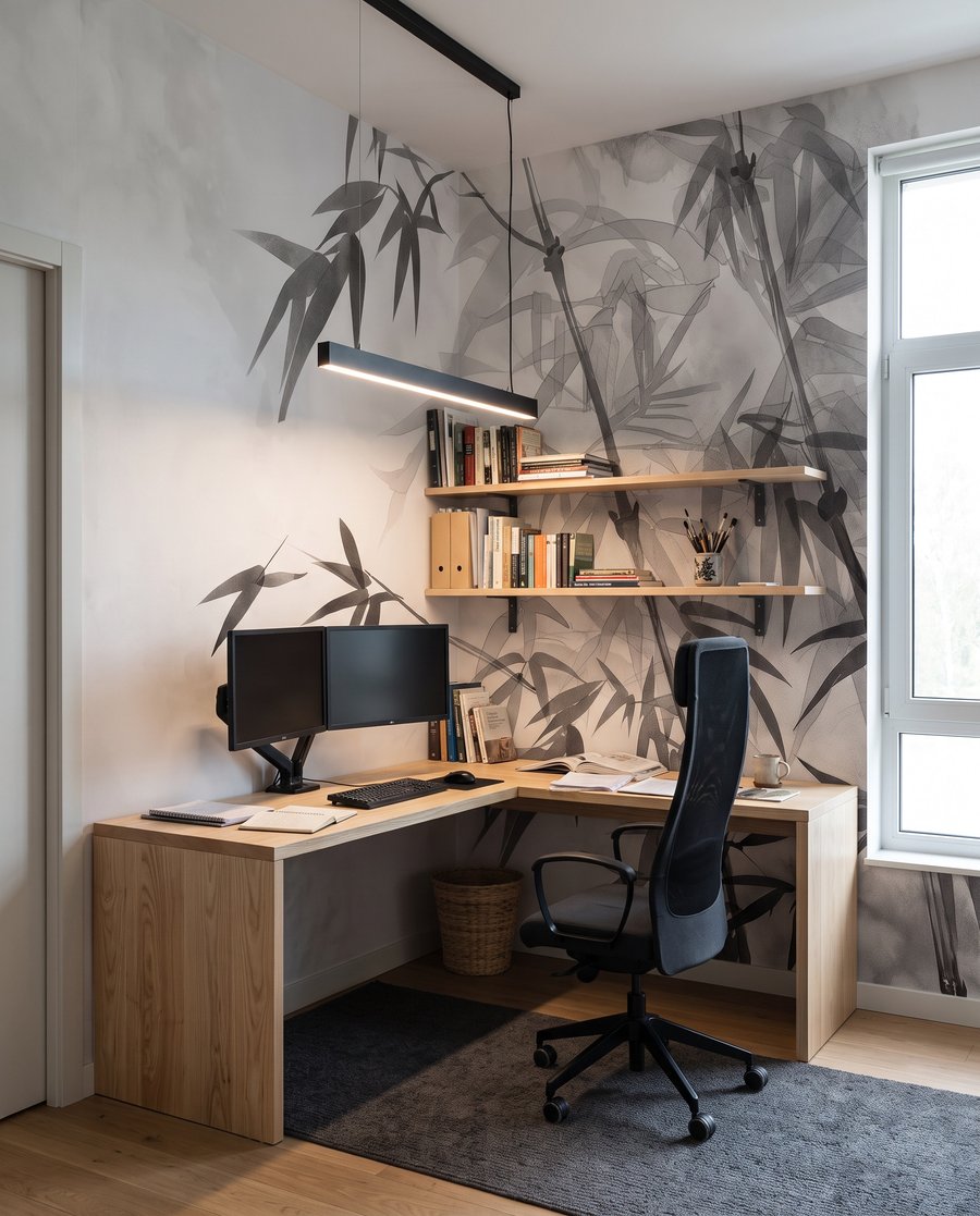 Bamboe langs licht — interieur 5